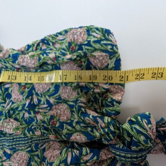 (XL) Max Studio Tie Front Blouse Floral - Picture 8 of 9